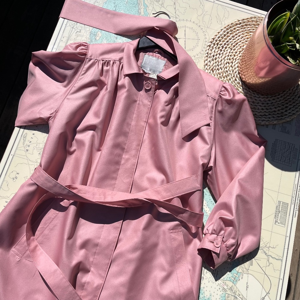 Vintage Pink Belted Eaton’s Jacket with Scarf